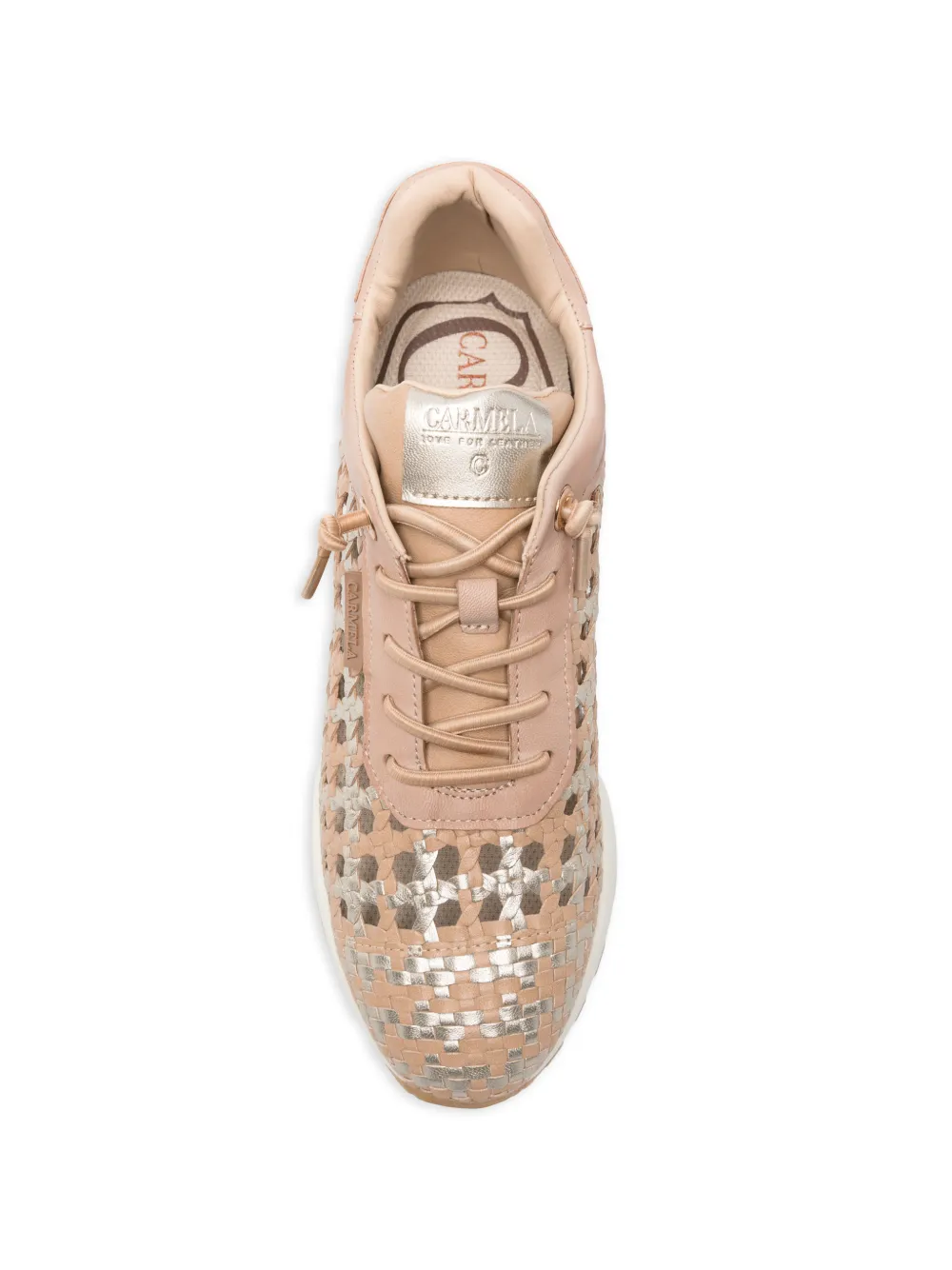 Carmela Geweven sneakers Beige