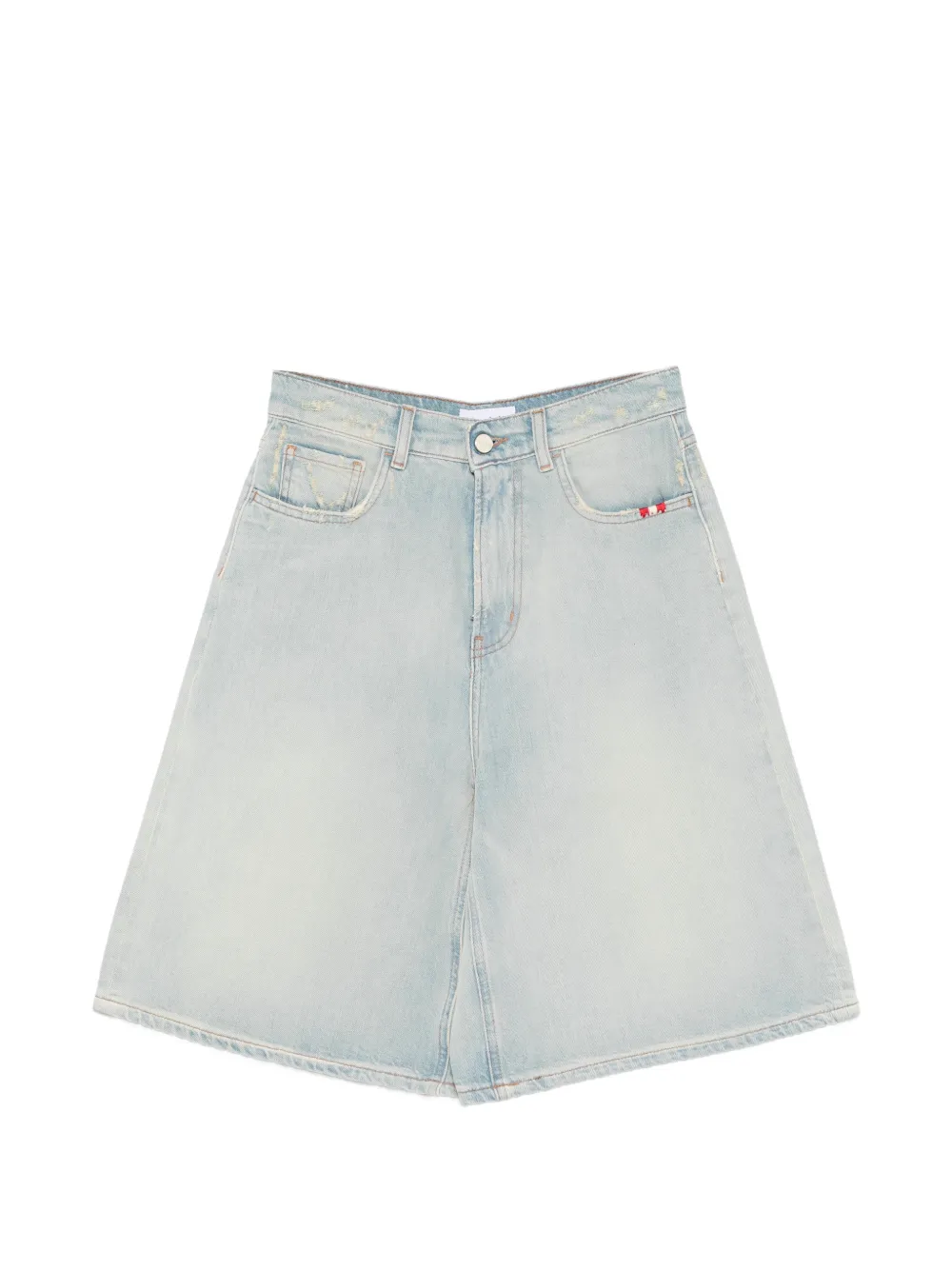 AMISH distressed denim shorts - Blau