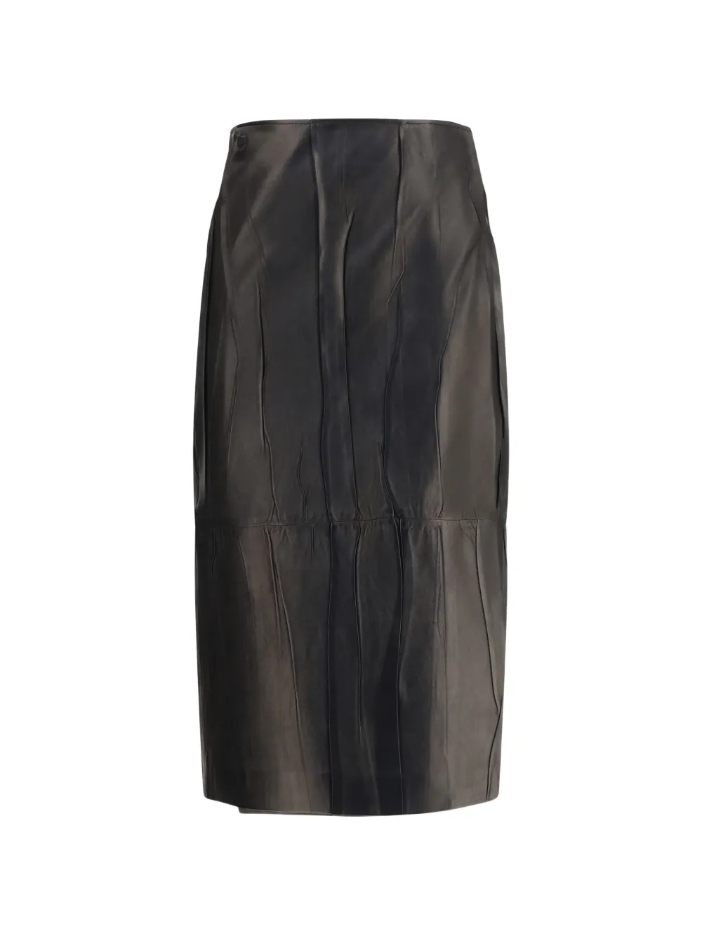 Ermanno Scervino crinkled leather skirt - Nero