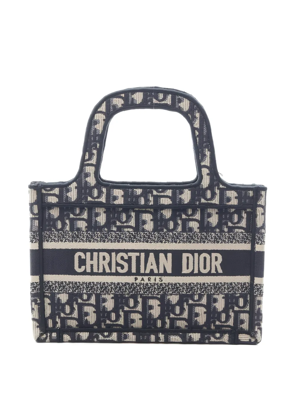 Christian Dior Pre-Owned 2000s mini Book Tote embroidered tote bag - Blu
