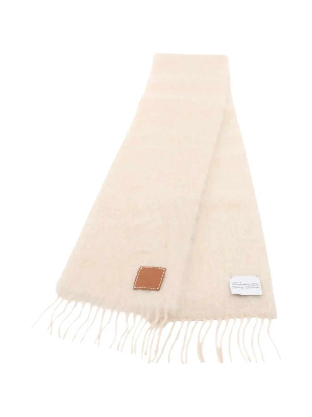 Loewe Pre-Owned 2010s Anagram fringed scarf - Nude