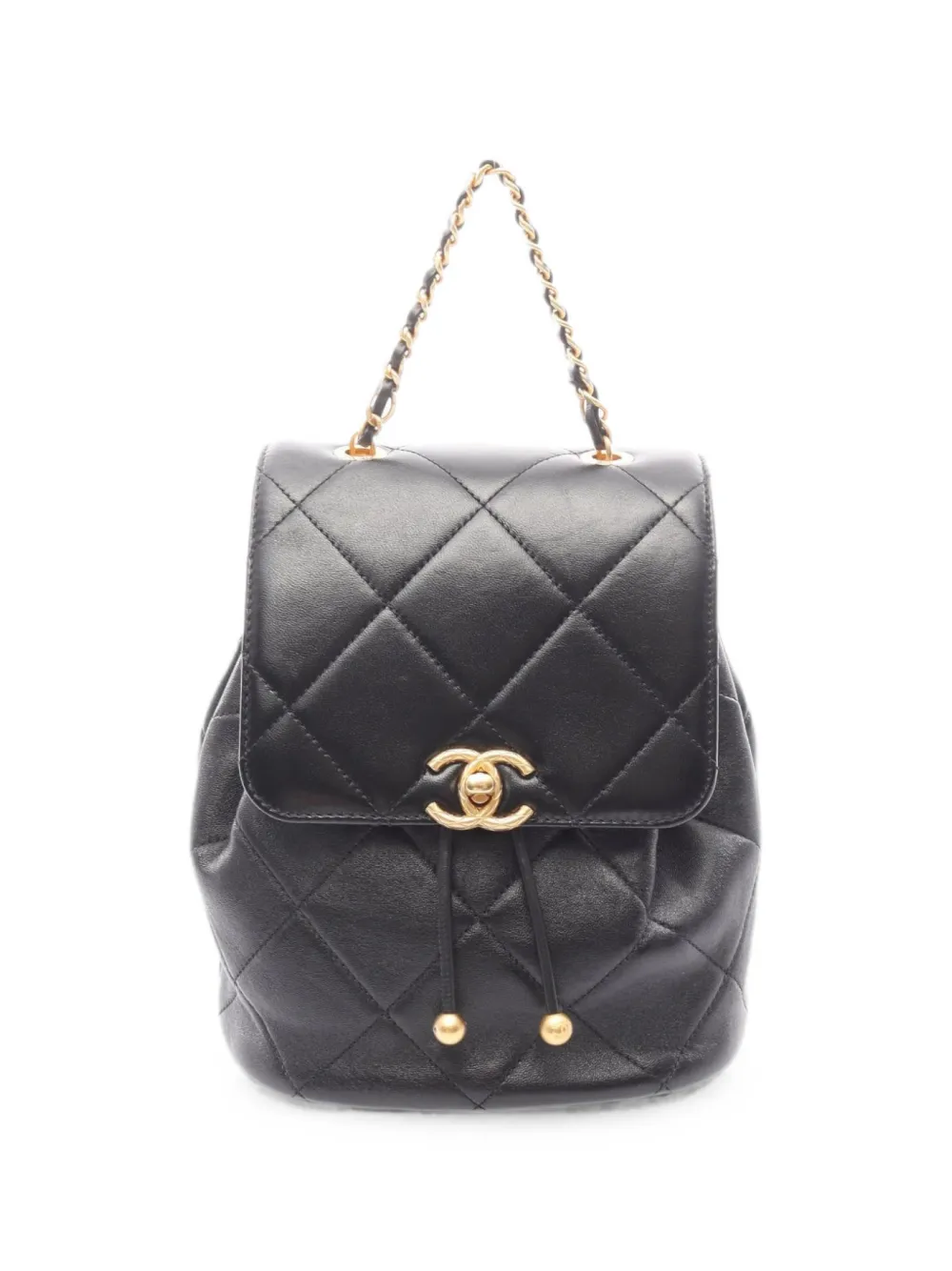 CHANEL Pre-Owned 2021 19 Rucksack mit Rautensteppung - Schwarz