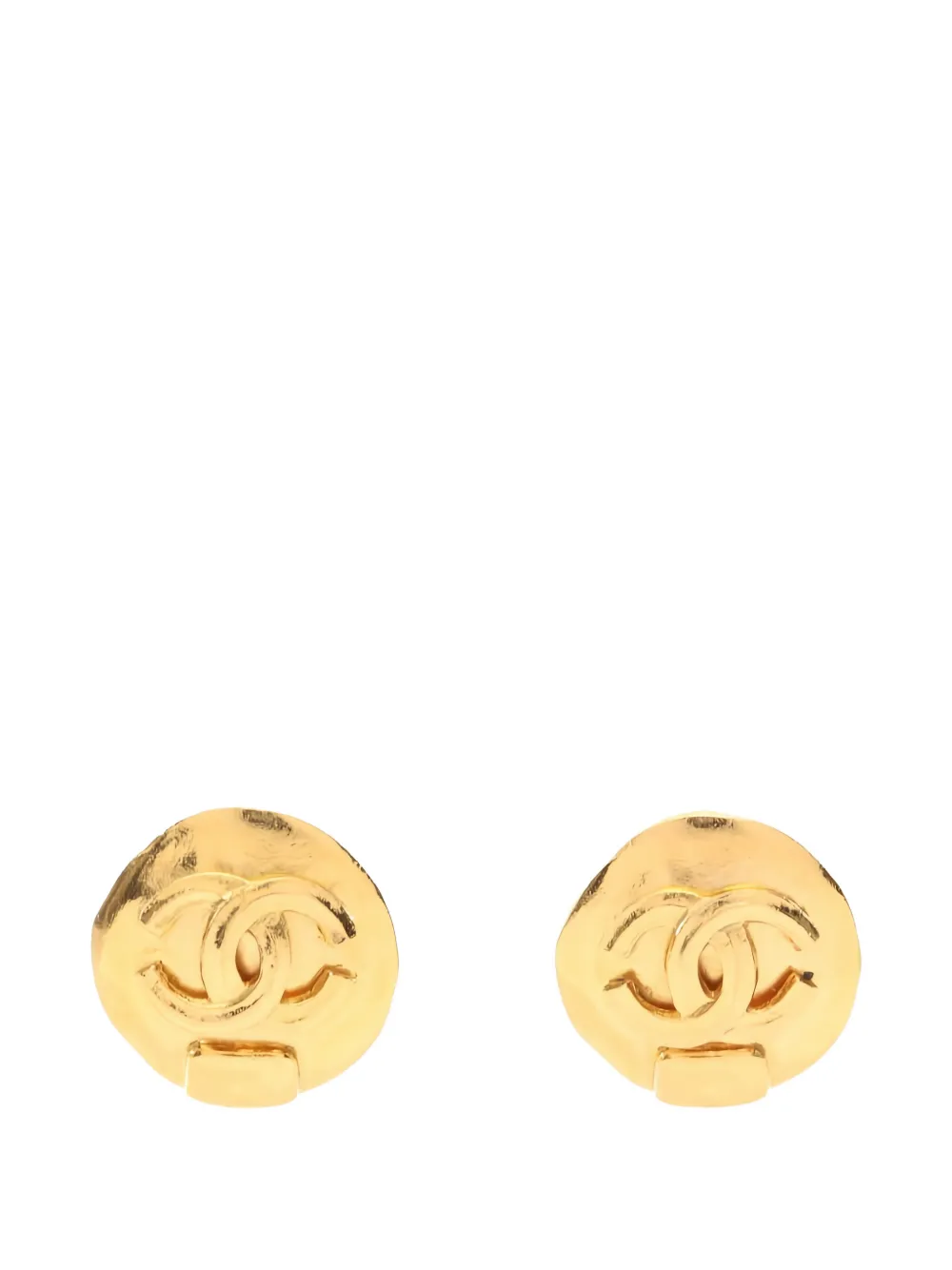 CHANEL Pre-Owned 1986-1988 clip-on-fastening earrings - Gold