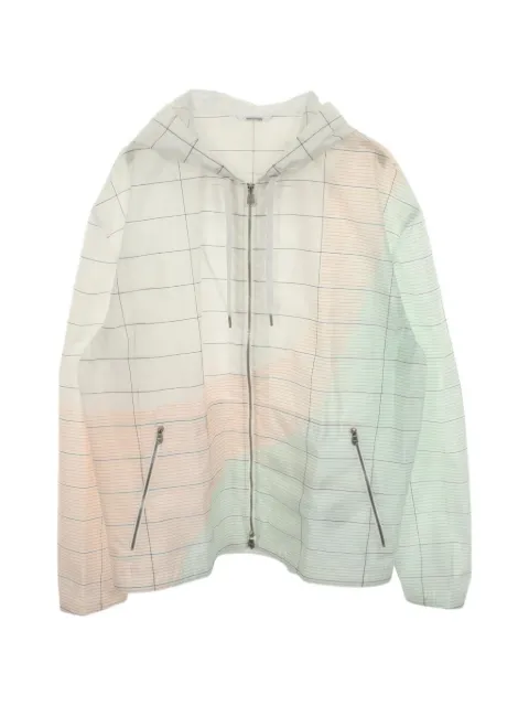 Hermès Pre-Owned chaqueta a cuadros con capucha 2010