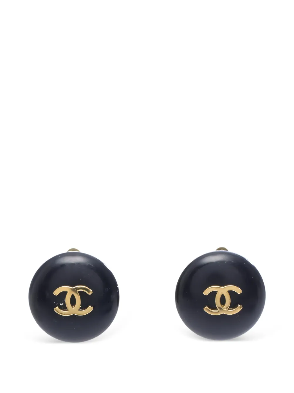 CHANEL Pre-Owned CC Mark Circle earrings - Nero
