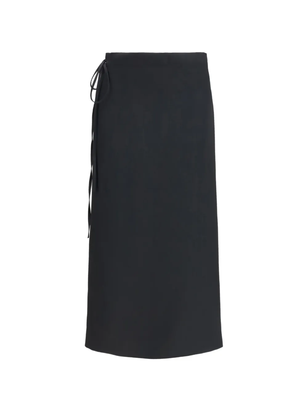 Calvin Klein Hallie wrap-style straight midi skirt - Nero