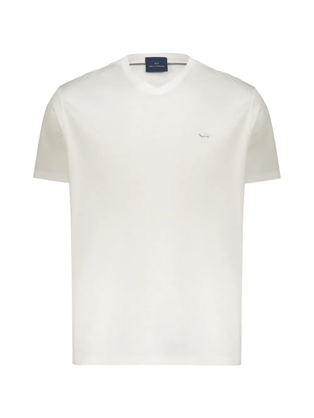 Paul & Shark logo-embroidered V-neck T-shirt - Bianco