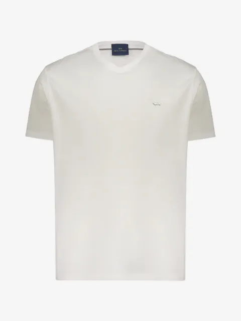 Paul & Shark playera con logo bordado y cuello en V
