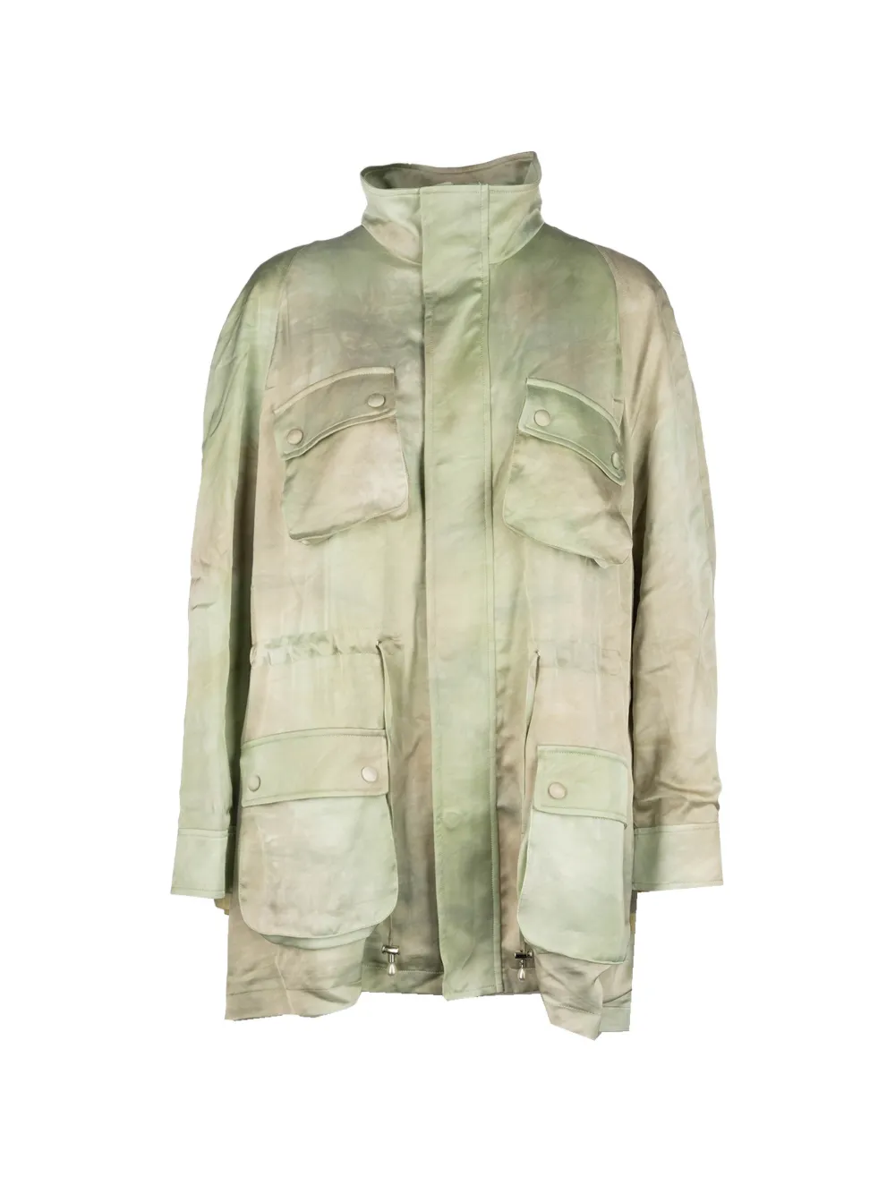 Les Filles d'Eva tie-dye multi-pocket jacket - Verde