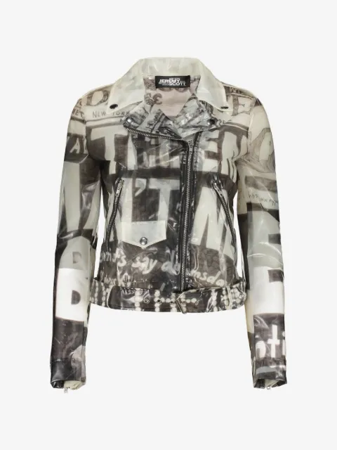 Jeremy Scott graphic-print transparent jacket