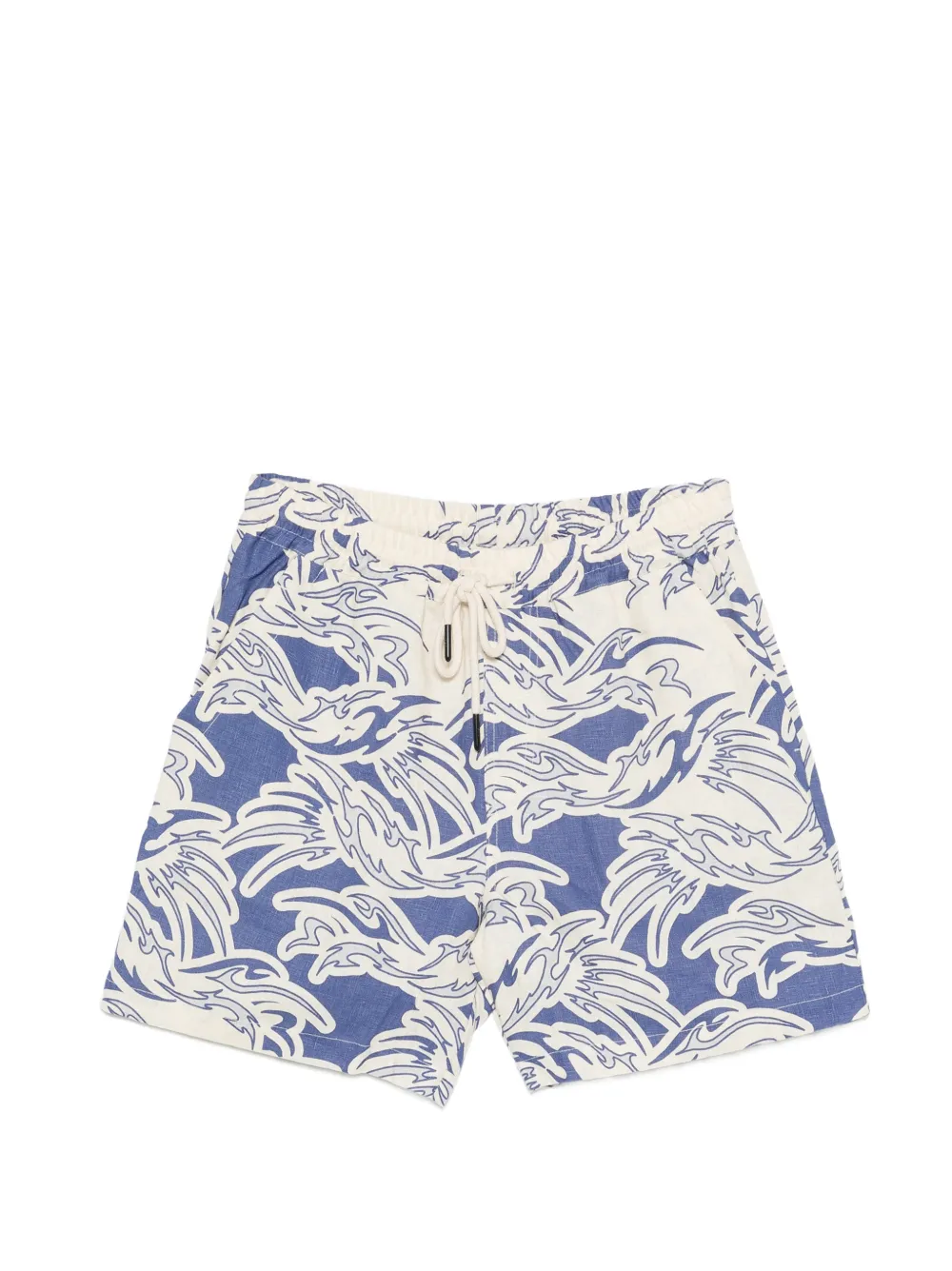 OAS Company Rouge Porto graphic-print drawstring shorts - Blu