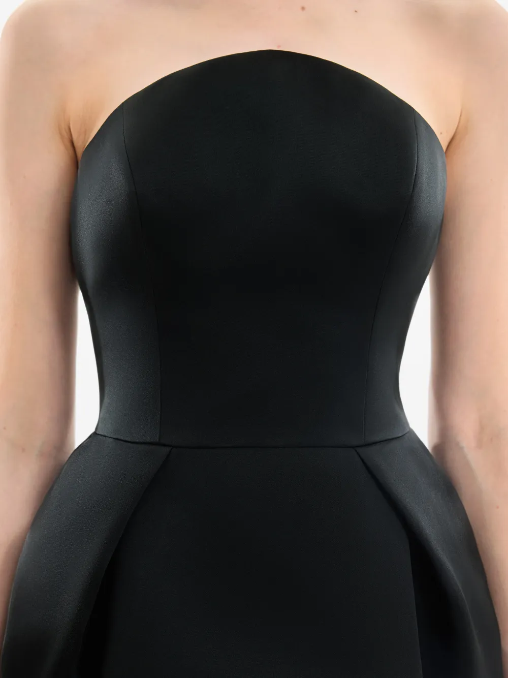 Gemy Maalouf Strapless jurk met geplooide taille Zwart