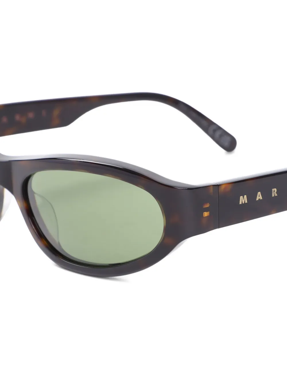 Marni Eyewear Zonnebril met ovaal montuur Bruin
