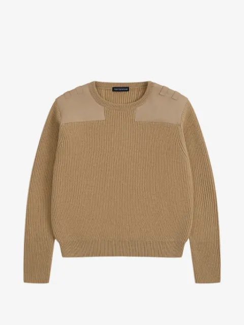 GOSHA RUBCHINSKIY ribbed-knit elbow-patch sweater