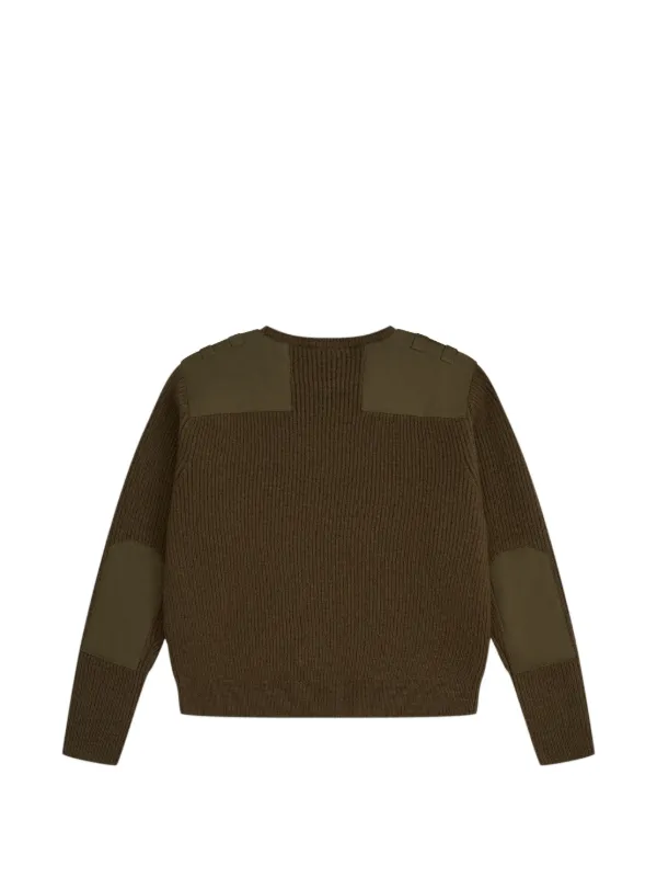 GOSHA RUBCHINSKIY Panelled ribbed-knit Sweater | Green | FARFETCH PH