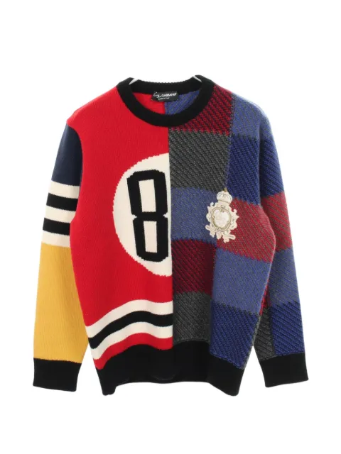 Dolce & Gabbana Pre-Owned 2010s panelled intarsia-knit sweater