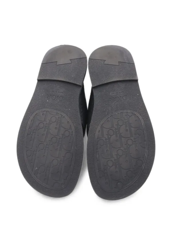Christian Dior Pre-Owned 2000s Alias オブリーク レザーサンダル