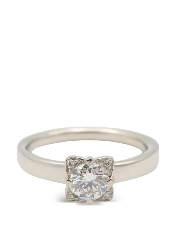 Bvlgari Pre-owned 2010s Dedicata a Venezia Diamond Ring in Silver