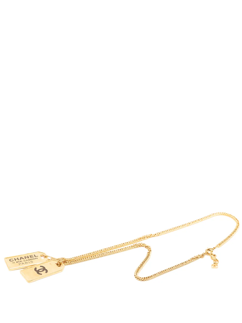 CHANEL Pre-Owned 2020 vergoldete Halskette mit 31 Rue Cambon-Anhänger