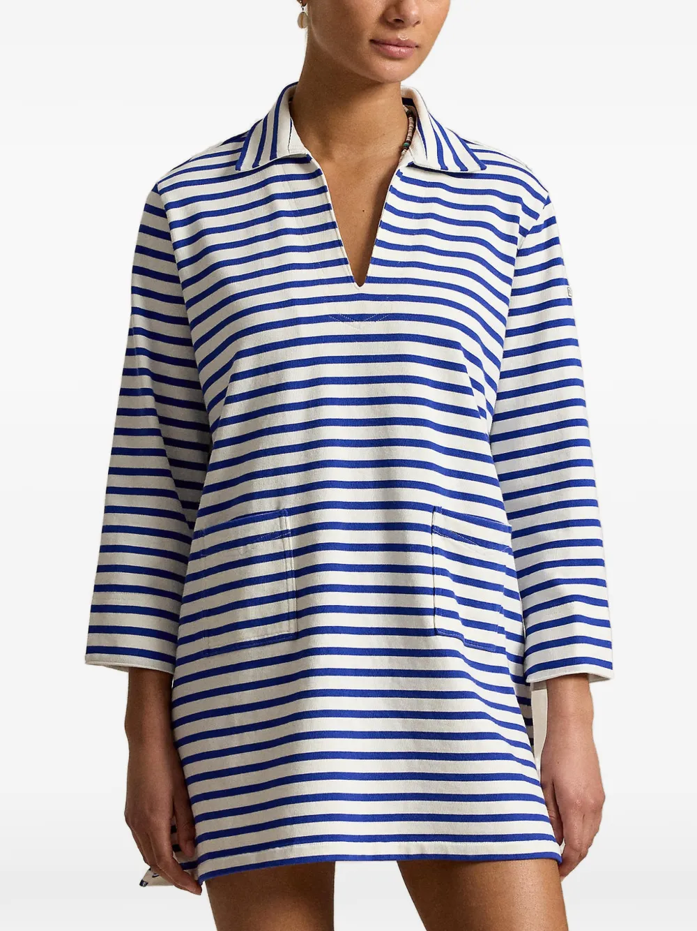 Polo Ralph Lauren striped-pattern mini dress - Blu