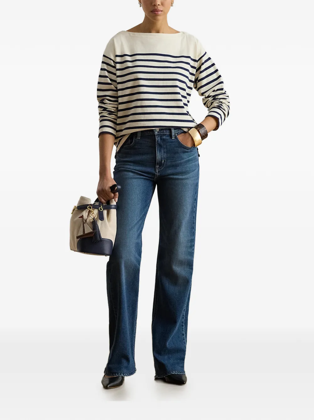 Lauren Ralph Lauren Sweater met boothals Beige