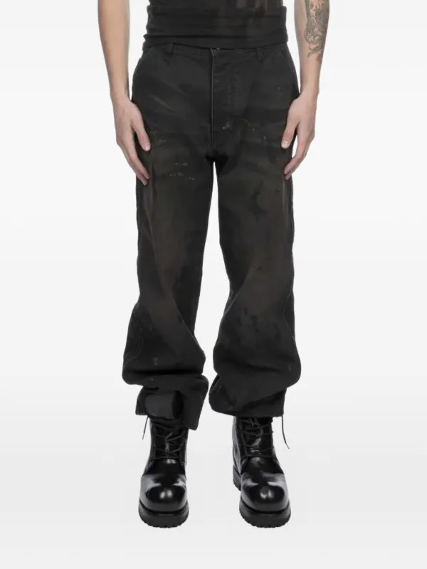 ALEXANDER DIGENOVA Underground paint-splatter straight-leg Pants