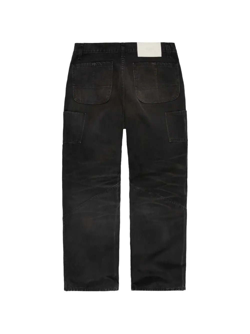 ALEXANDER DIGENOVA Underground straight broek met verfspatten Zwart