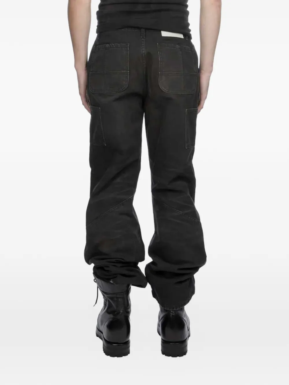 ALEXANDER DIGENOVA Underground straight broek met verfspatten Zwart