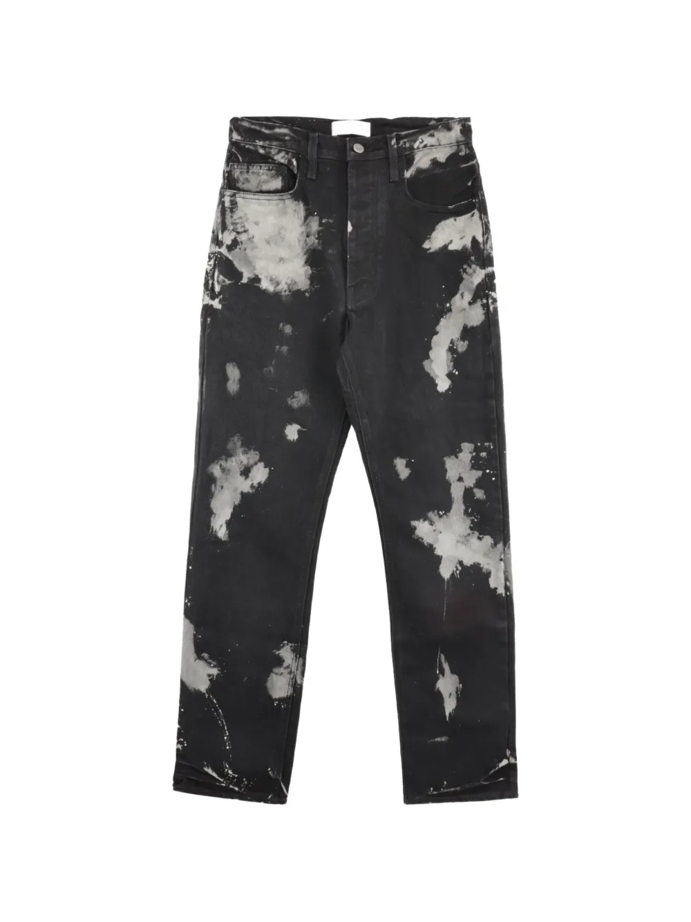 ALEXANDER DIGENOVA bleach-effect straight-leg jeans - Nero