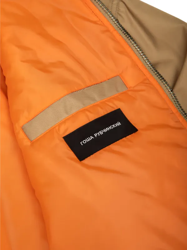 GOSHA RUBCHINSKIY padded-design zip-up Bomber Jacket | Brown