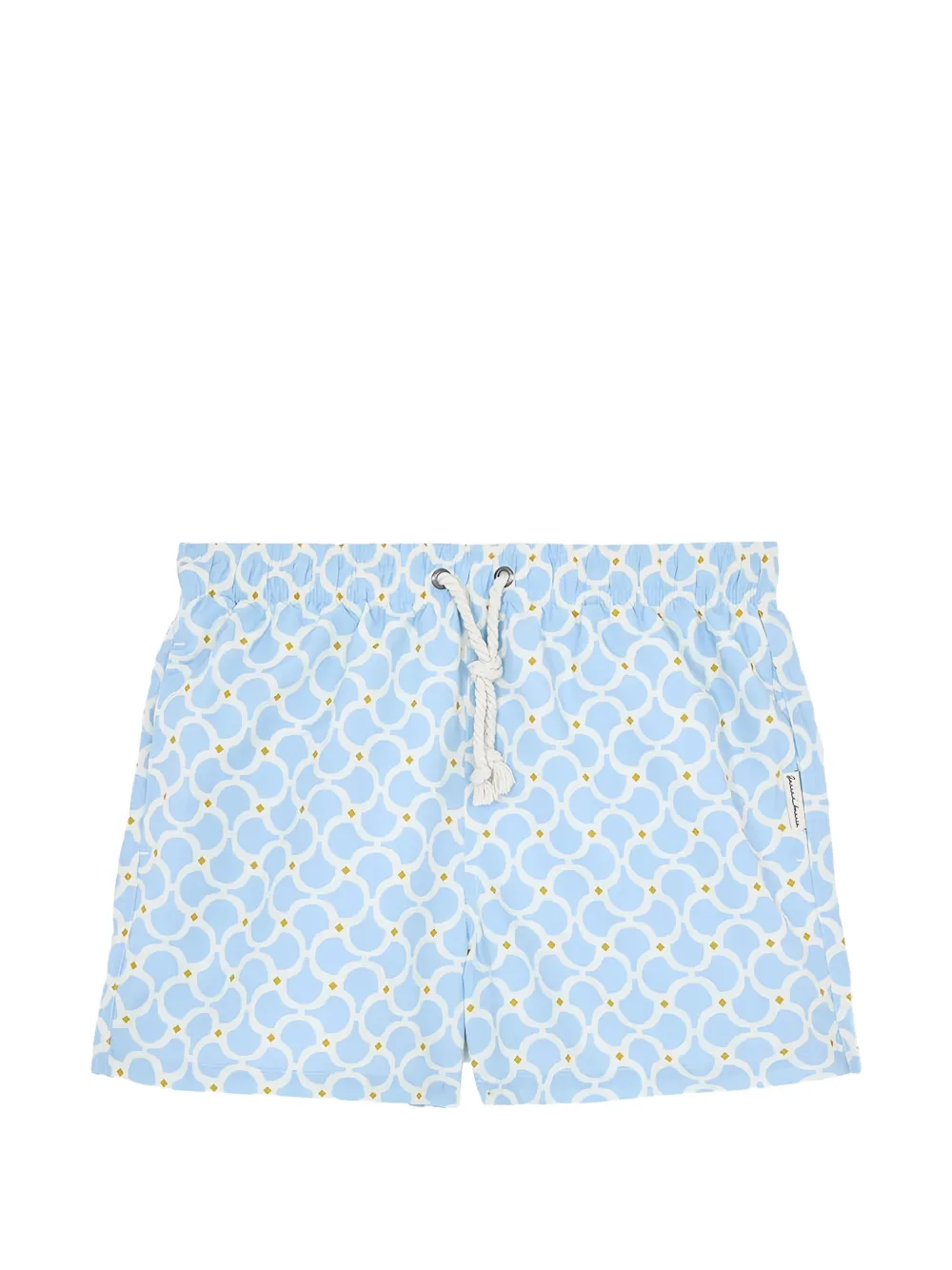 GASSA D AMANTE Nora geometric-print drawstring swim shorts - Blu