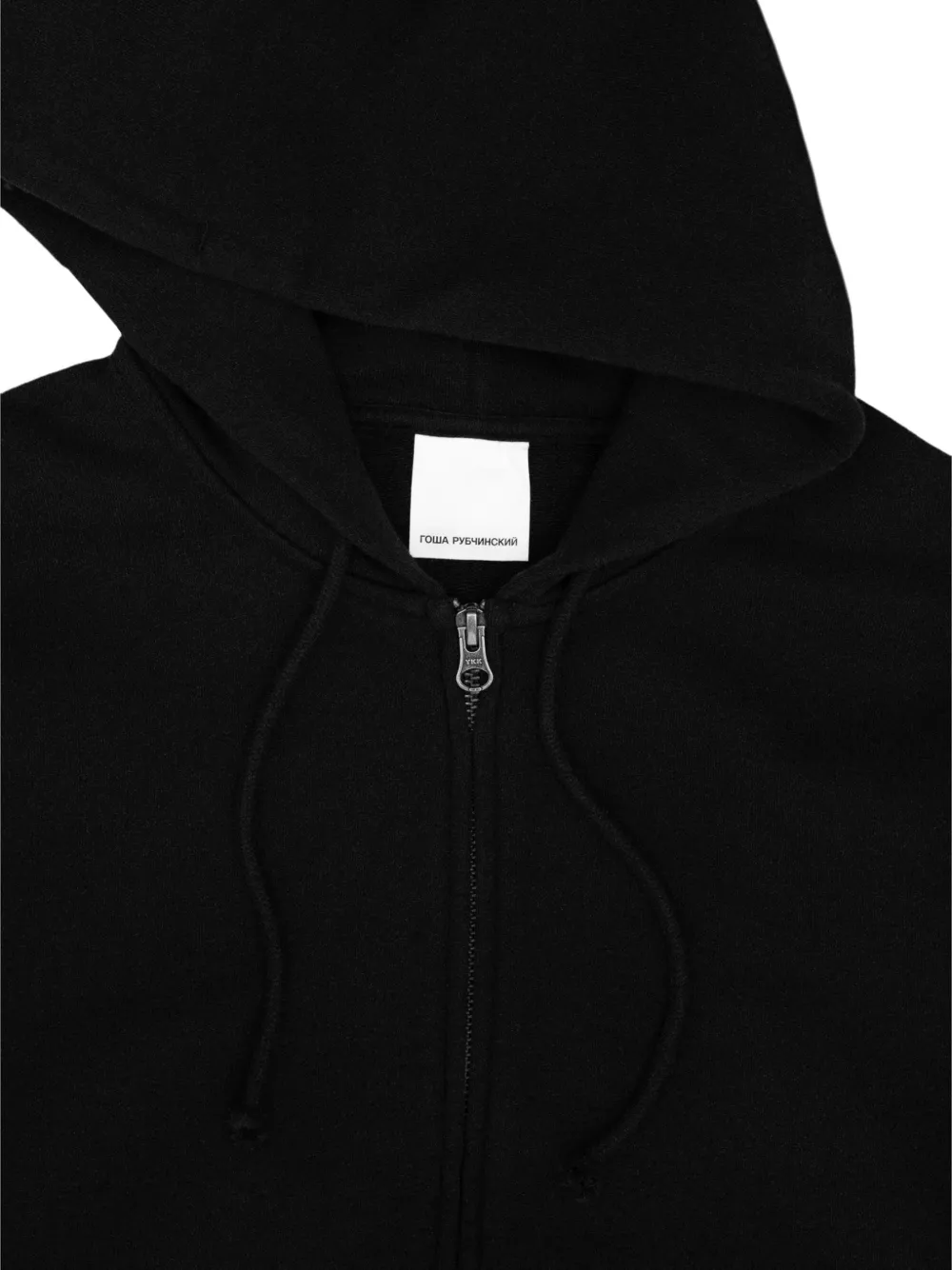 GOSHA RUBCHINSKIY Hoodie met logopatch Zwart