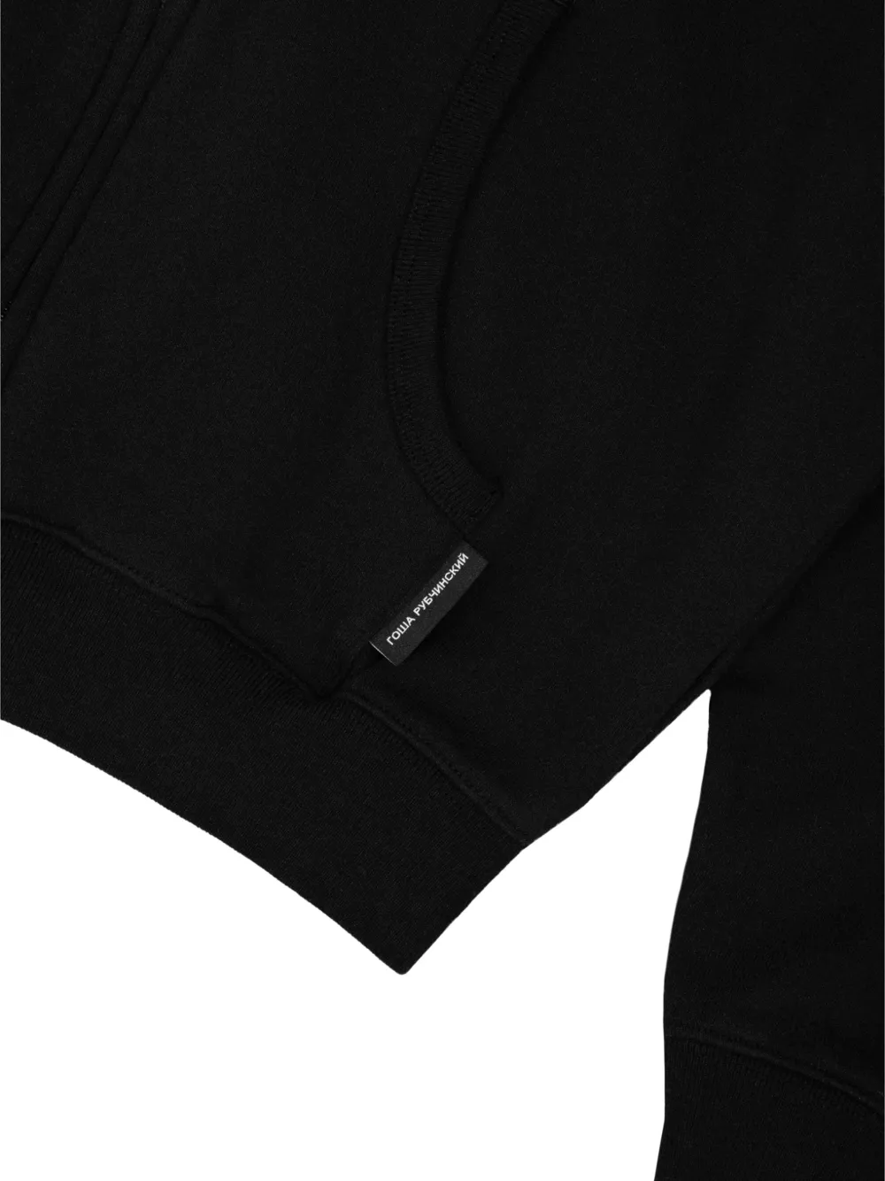 GOSHA RUBCHINSKIY Hoodie met logopatch Zwart
