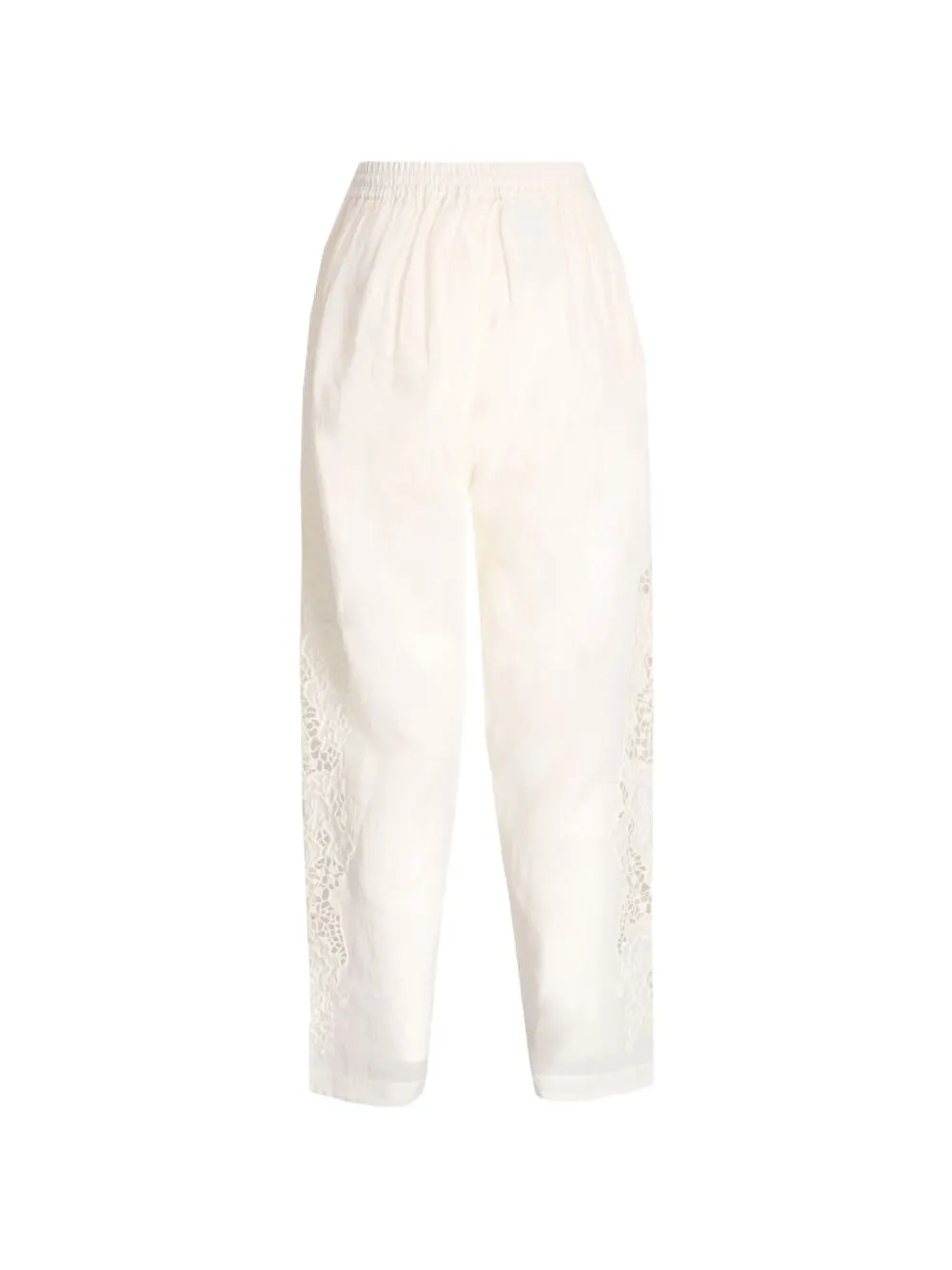 BOSS Broek met trekkoordtaille Wit