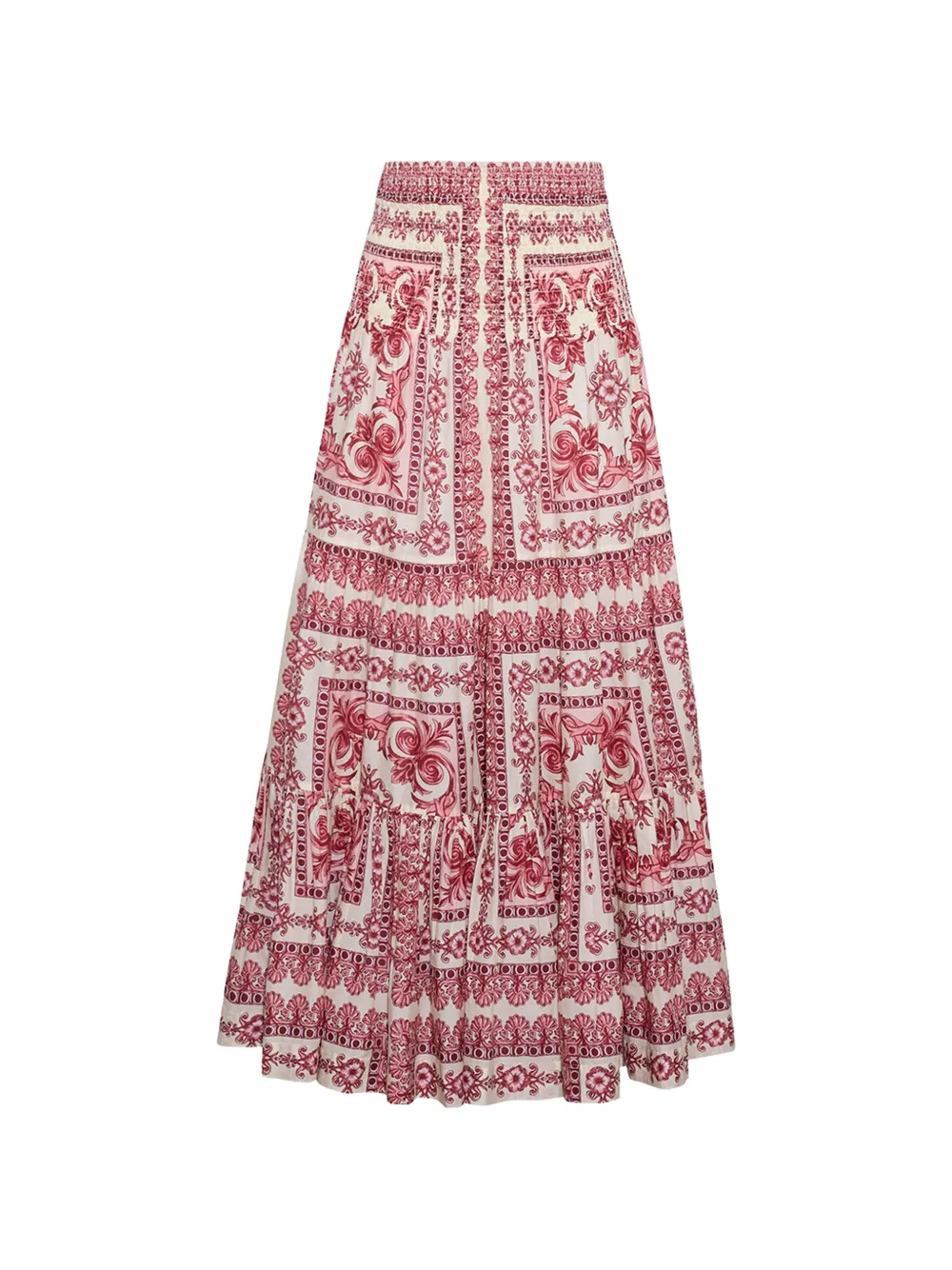 Cara Cara Emilia tiered floral-print maxi skirt - Toni neutri