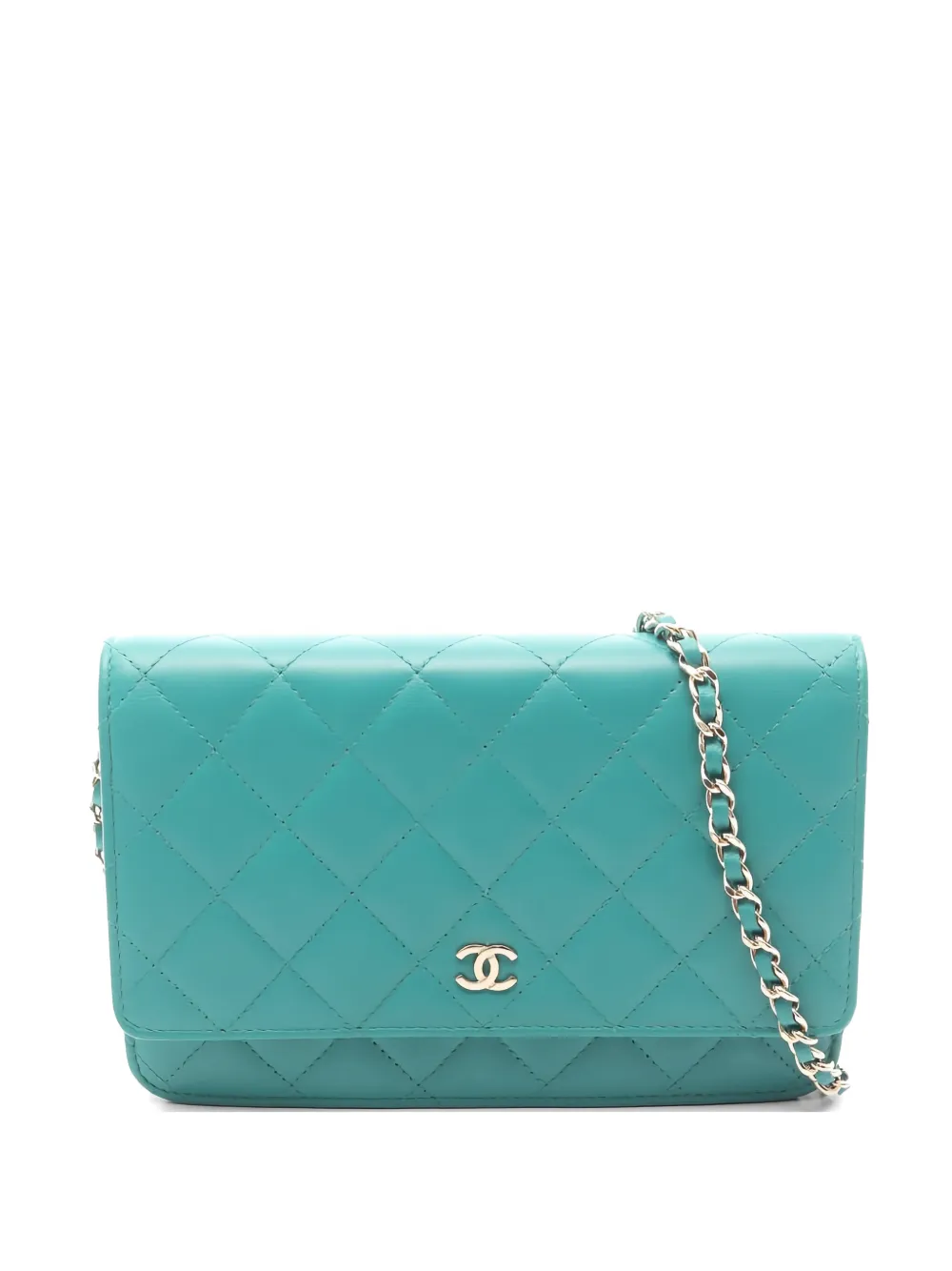 CHANEL Pre-Owned 2017-2018 Matelassé chain bag - Green