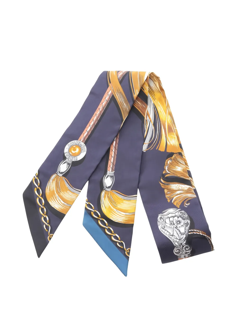 Hermès Pre-Owned 2020s Cavalcades twilly - Blu