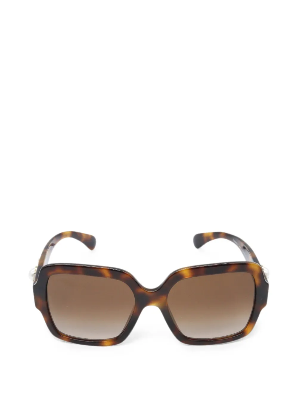 CHANEL Pre-Owned 1986-1988 tortoiseshell-effect square-frame sunglasses - Marrone