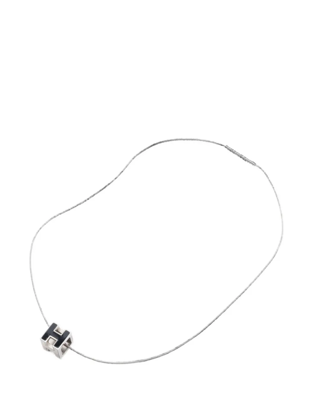 Hermès Pre-Owned 2000s Cage d'H Ash necklace - Argento