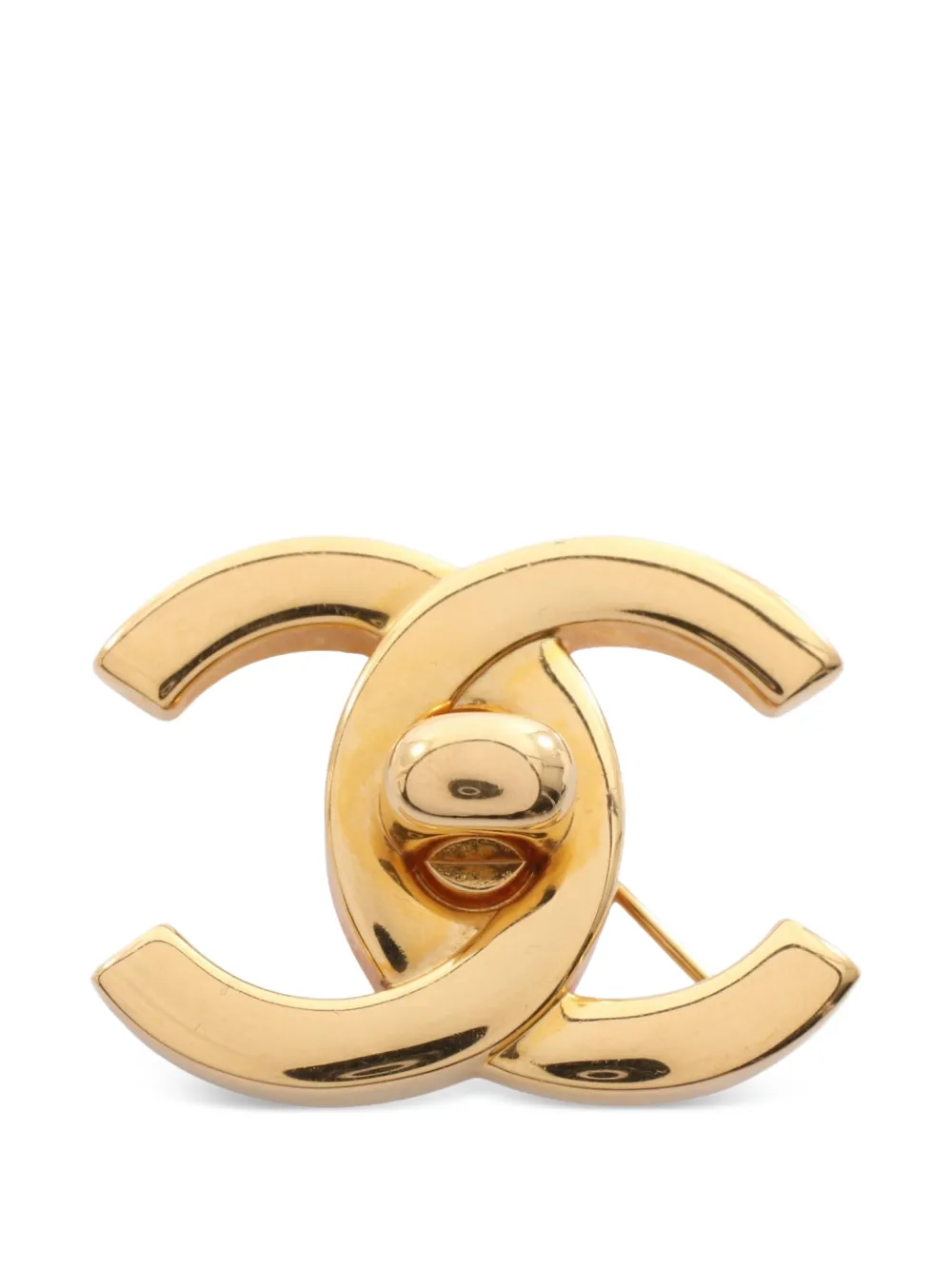 CHANEL Pre-Owned 1986-1988 CC-motif brooch - Gold
