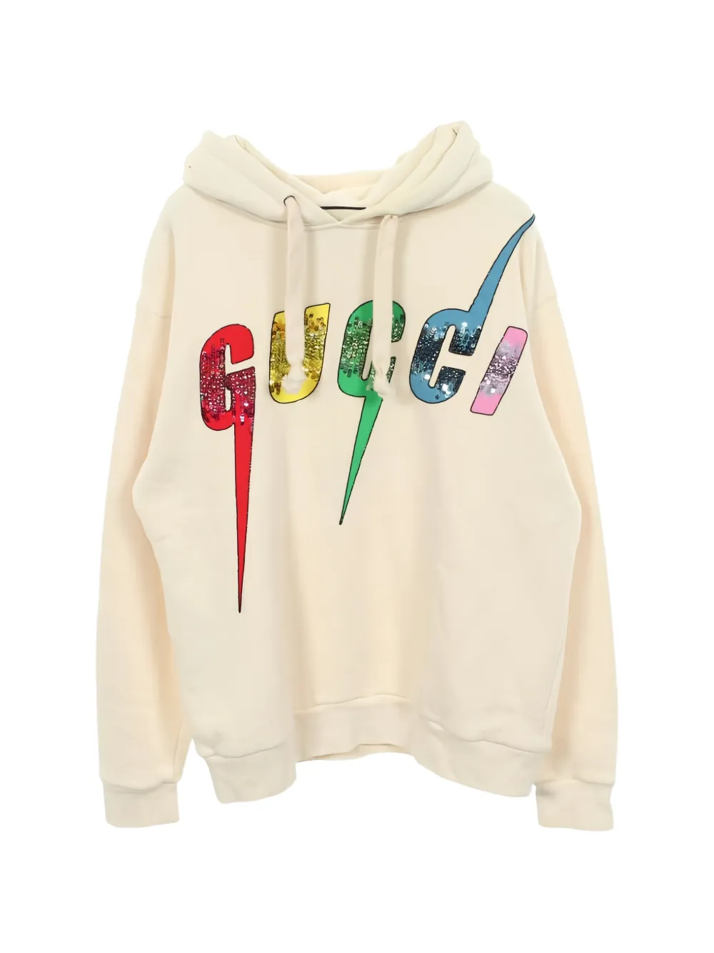 Gucci Pre-Owned Blade Logo sequin hoodie - Nude