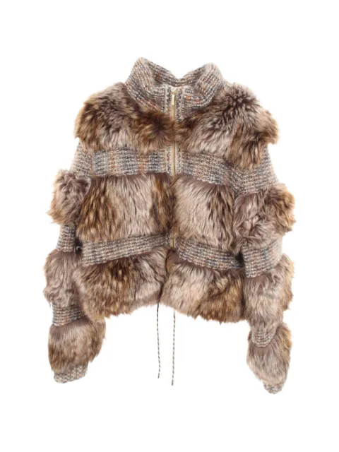 CHANEL Pre-Owned 1986-1988 zip-up faux-fur jacket