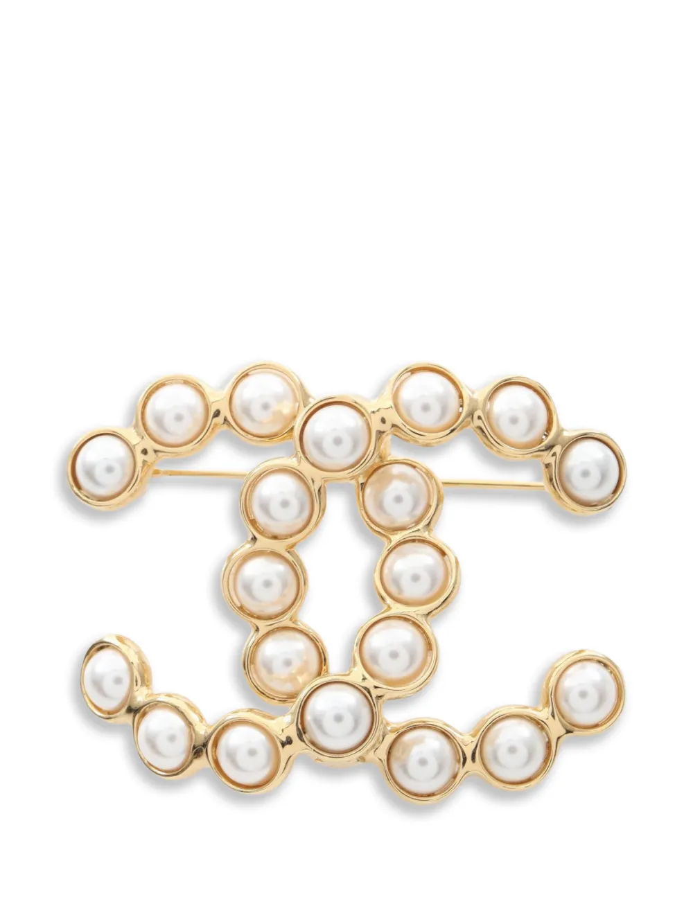 CHANEL Pre-Owned Spilla CC Pre-owned 1986-1988 - Oro