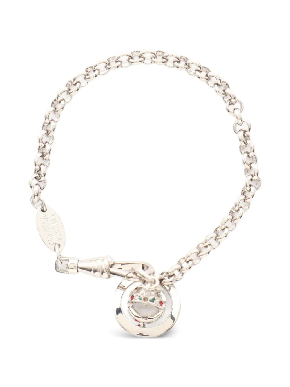 Vivienne Westwood Pre-Owned 2020s Petite Orb rhinestone bracelet - Silber
