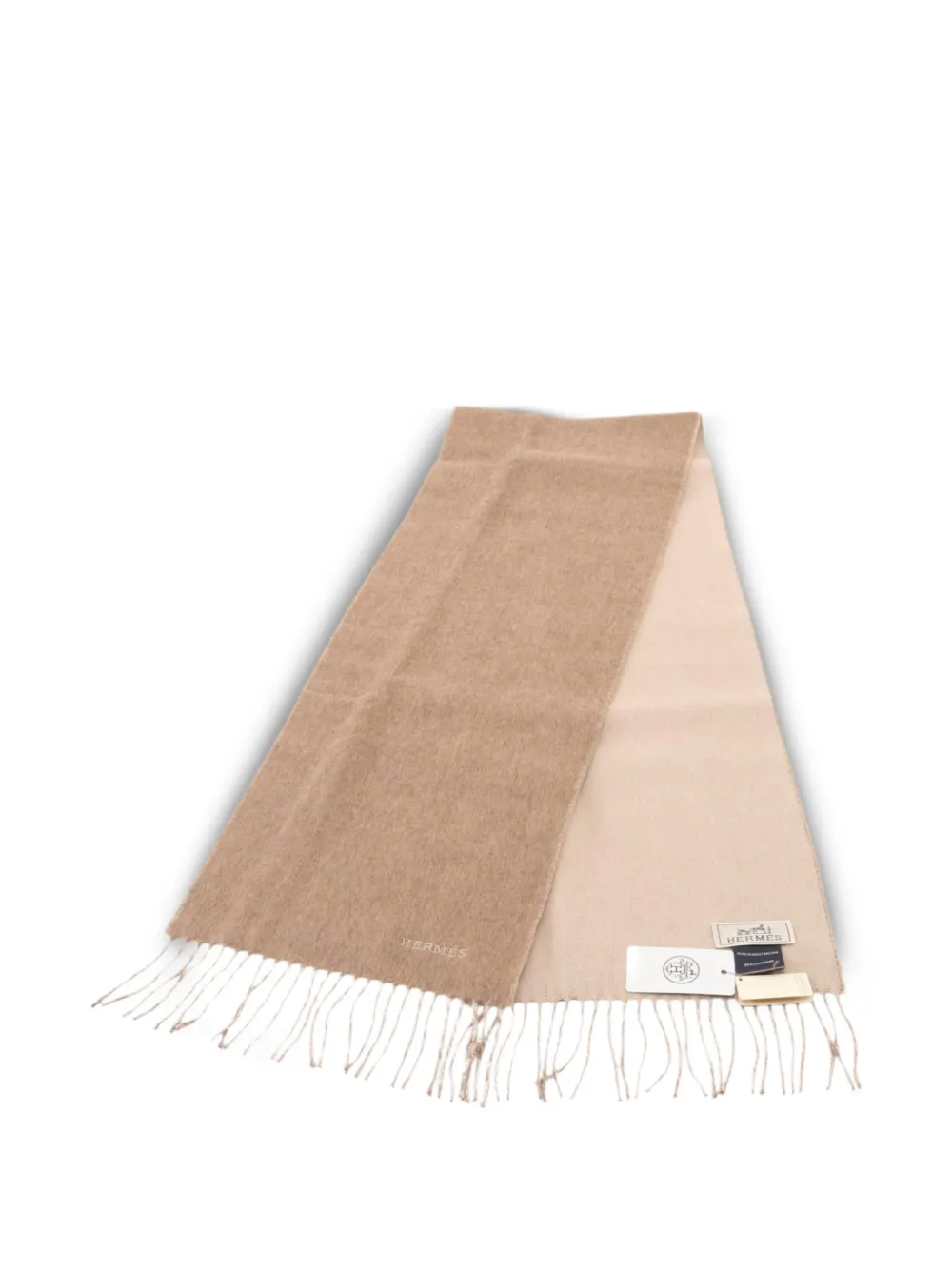 Hermès Pre-Owned 2020s Lectoverso scarf - Nude