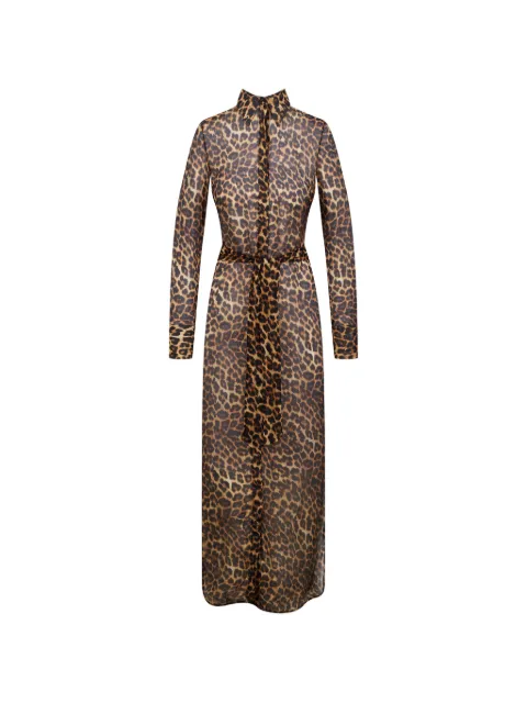 Maison Close vestido largo con estampado de leopardo