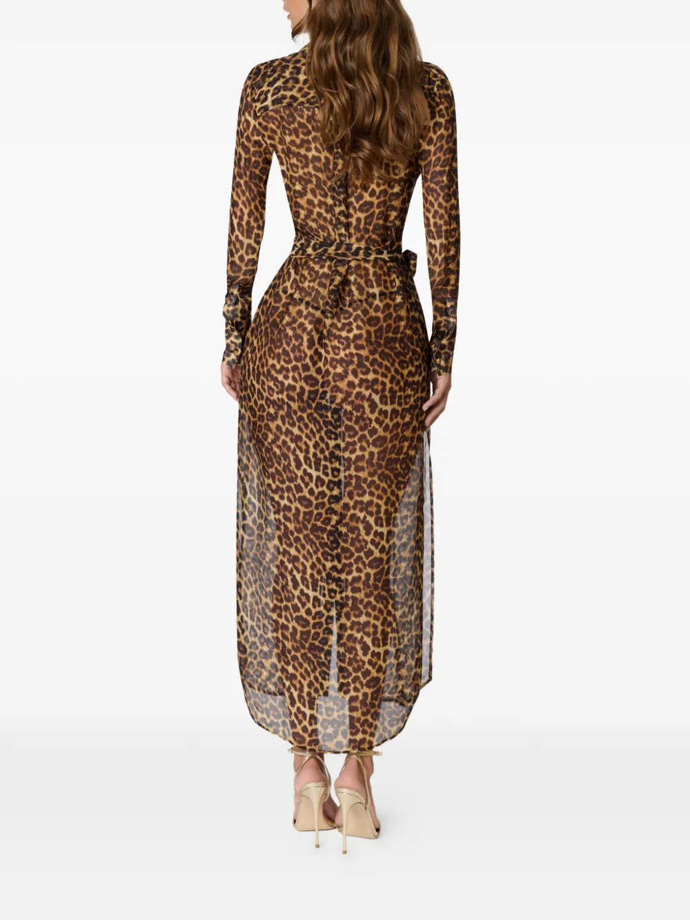 Maison Close Maxi-jurk met luipaardprint Bruin