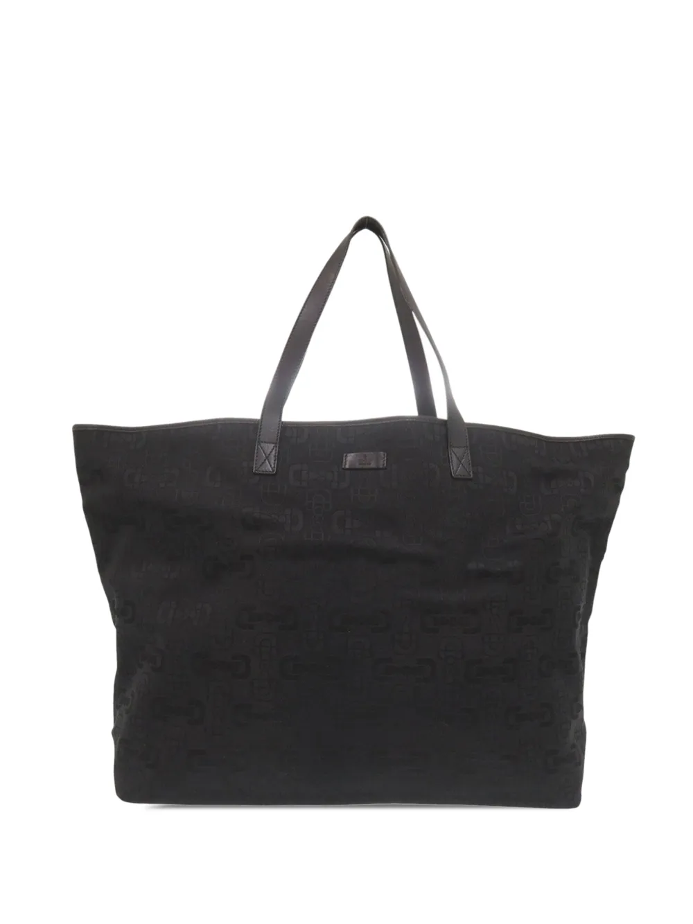 Gucci Pre-Owned 2016-2026 Large Horsebit Canvas tote bag - Nero
