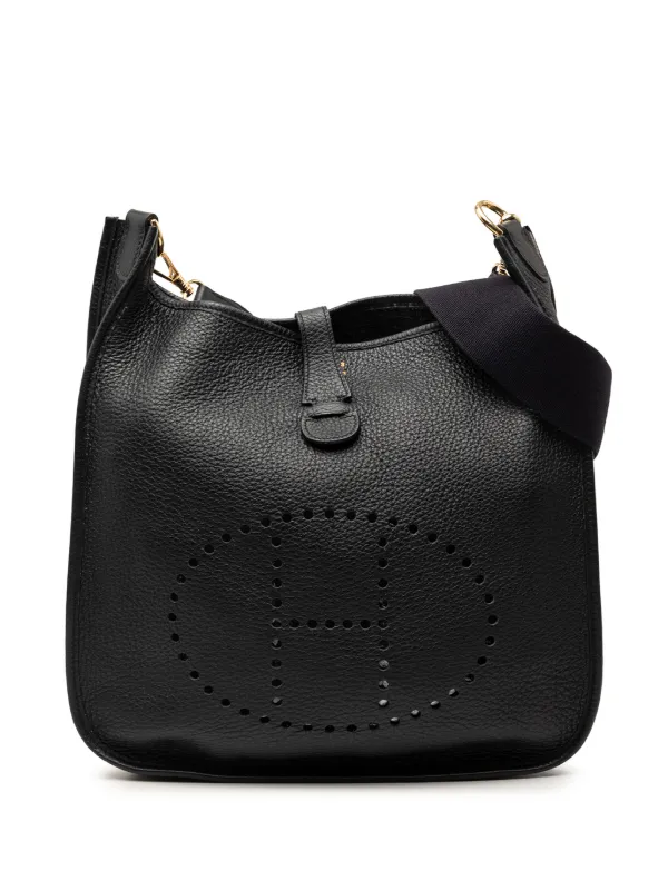 Hermès Pre-owned 2003 Clemence Evelyne I PM Crossbody Bag in Black