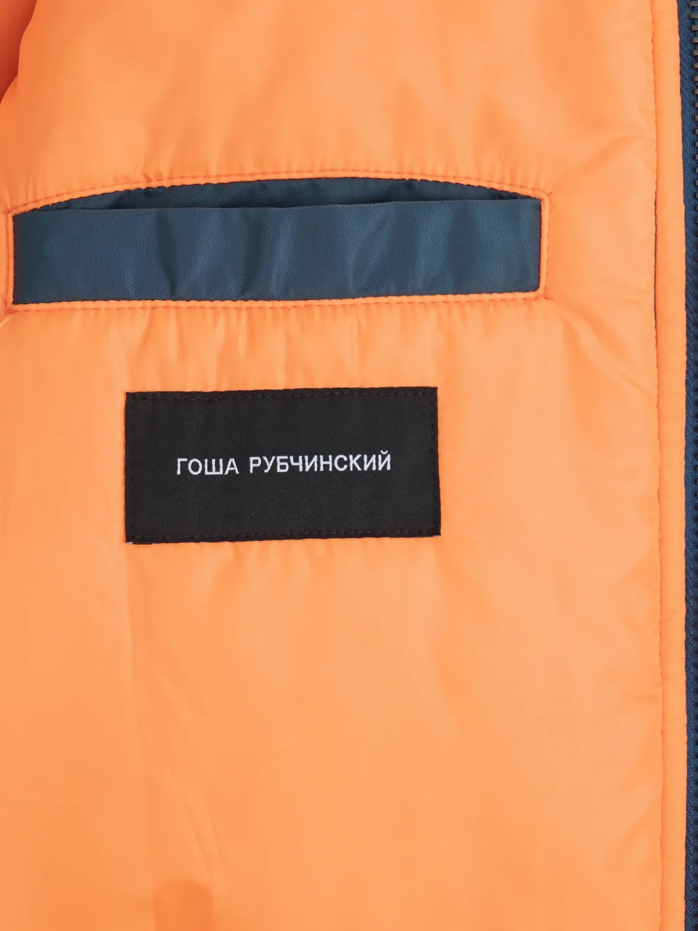 GOSHA RUBCHINSKIY Gewatteerd bomberjack met zak op de mouw Blauw